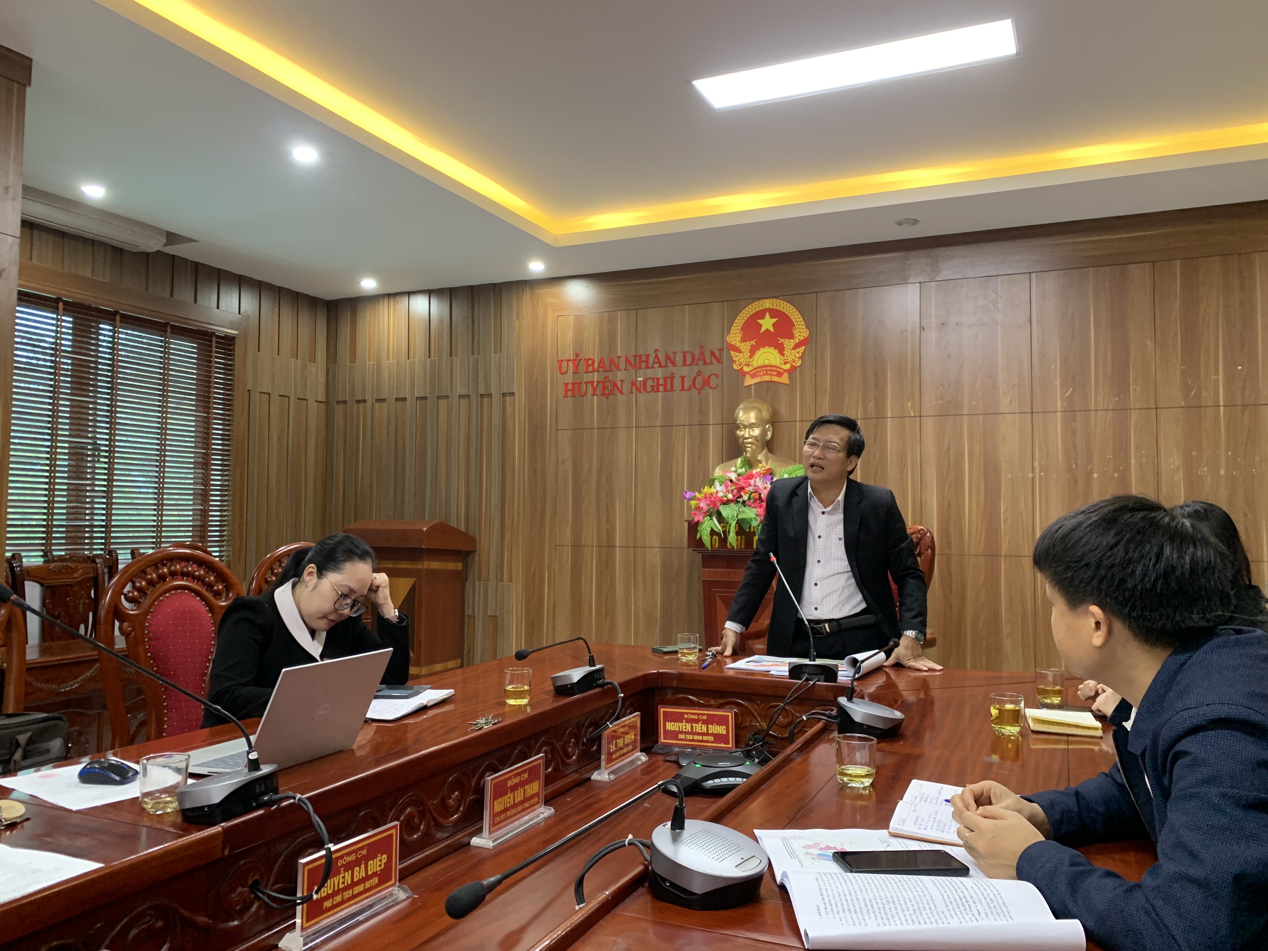 BQL Khu LN CNC vùng Bắc Trung Bộ làm việc với UBND huyện Nghi Lộc về công tác lập quy hoạch chung.